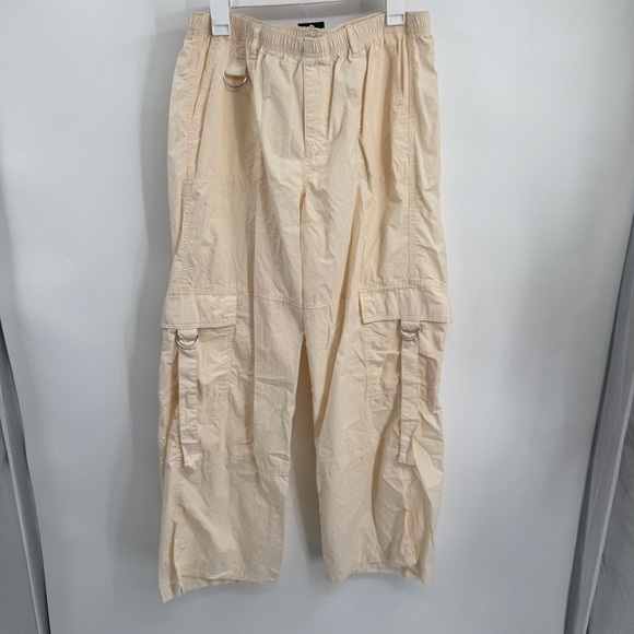 wild fable Pants - Wild Fable Cargo Pant Womens L Off White Utility D-Ring Target Lightweight Baggy